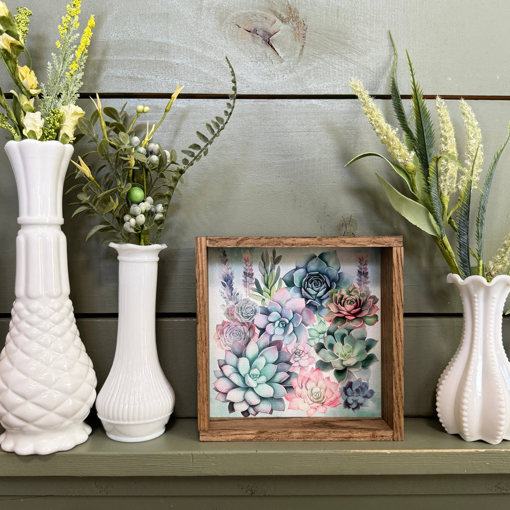 Succulent Watercolor - Soothing Succulent Wall Art