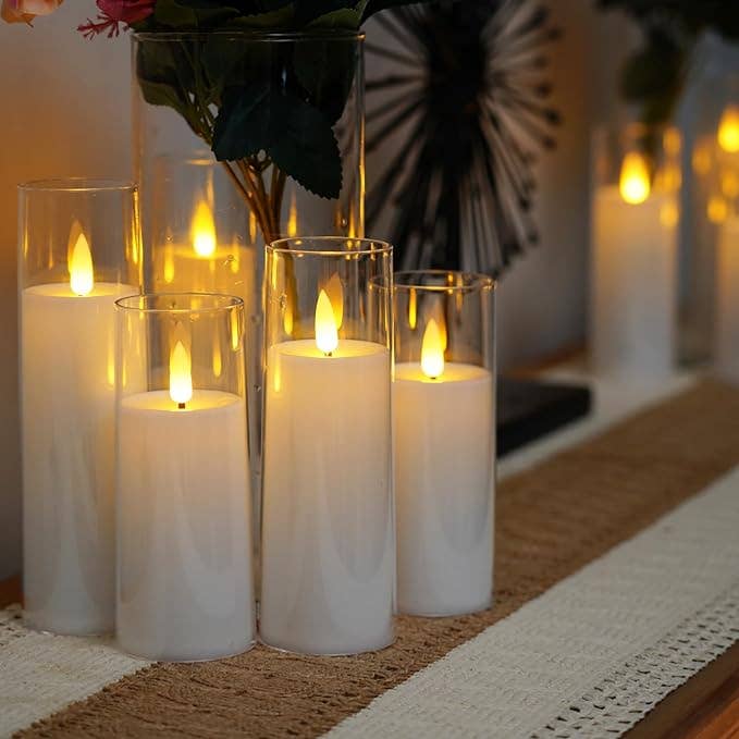 Flameless Acrylic Candle 8-Piece Set
