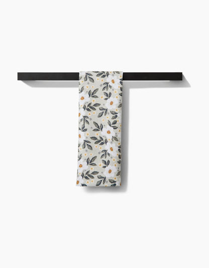Painted Spring Flowers Tea Towel