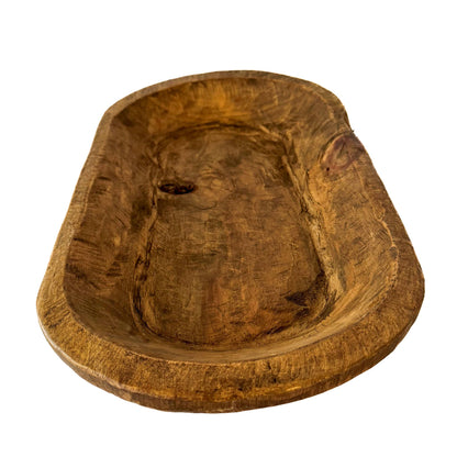 Medium Wood Carved Bowl 20"