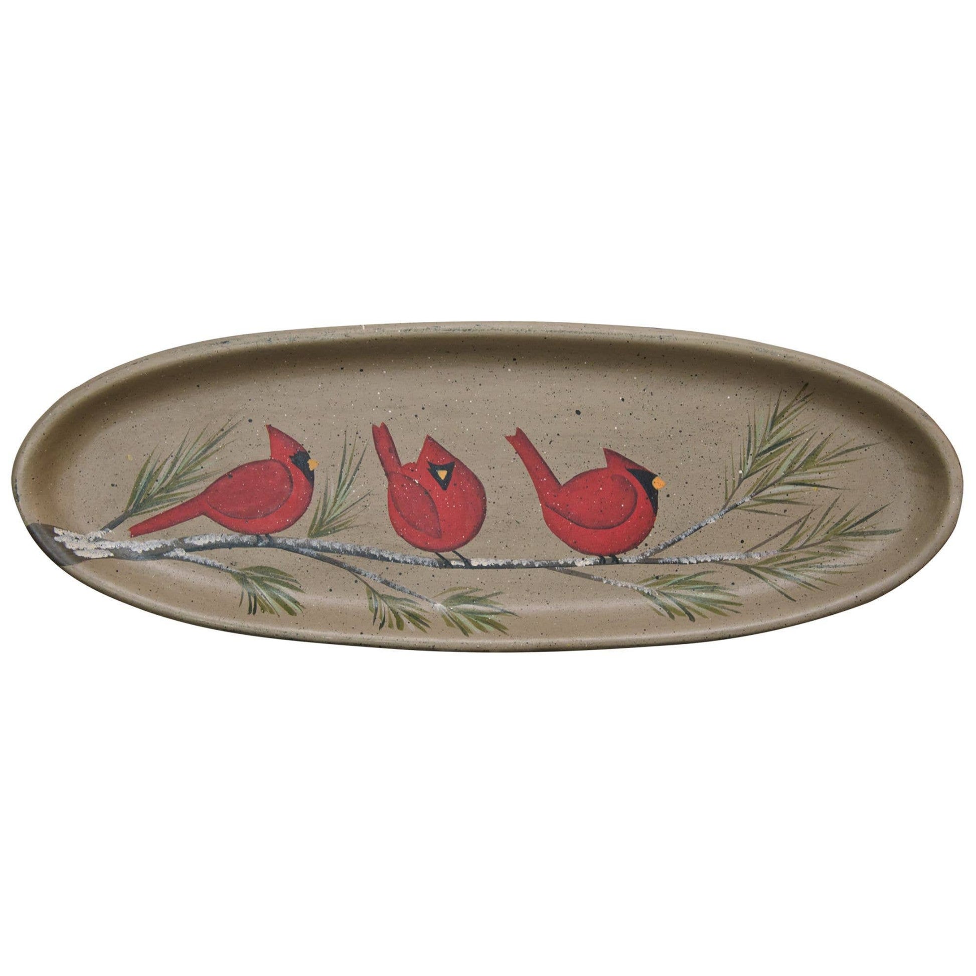 Cardinal Meet  Oval Tray