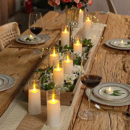 Flameless Acrylic Candle 8-Piece Set