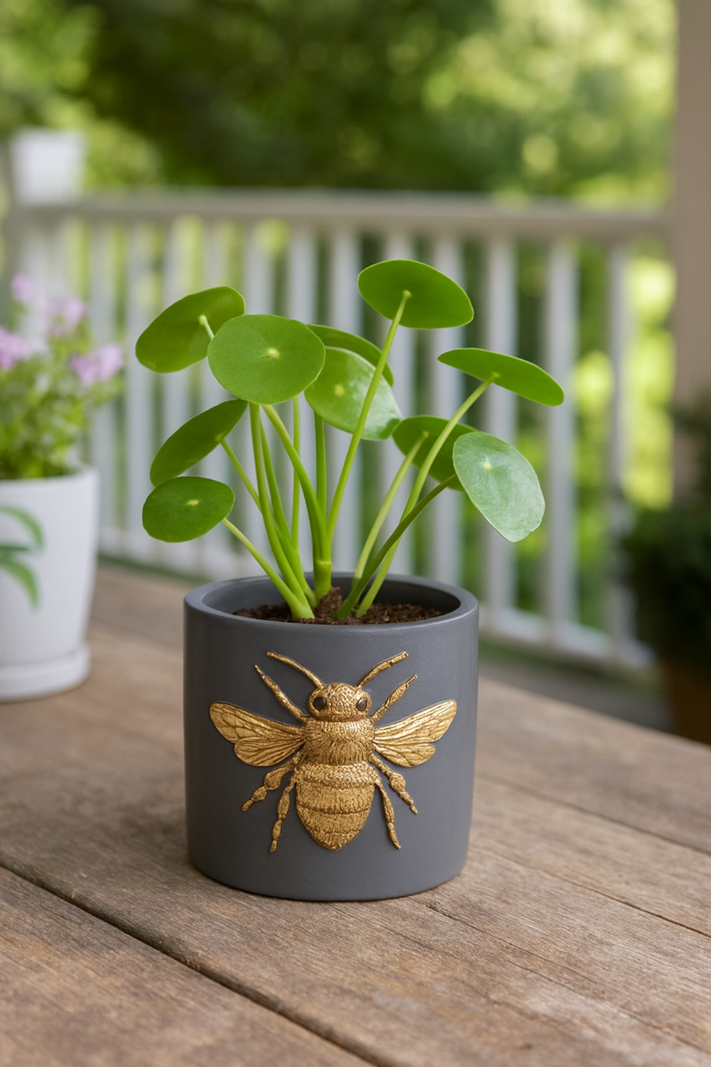 Gold Bee Planter
