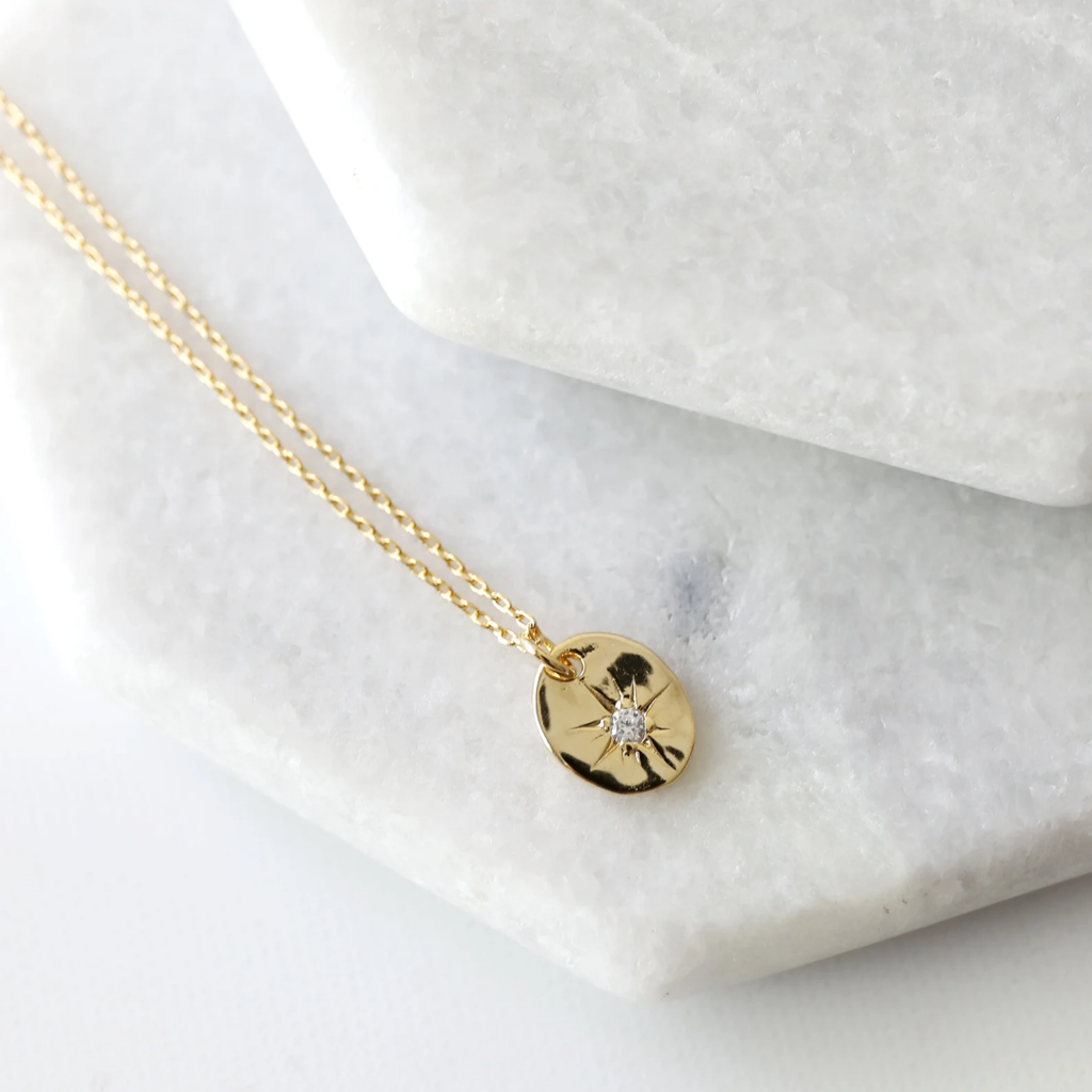 "Christ In Me" 14k Gold Cubic Zirconia Christian Necklace