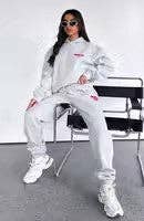 Fashionable Sports Hooded Sweatshirt Two-Piece Set