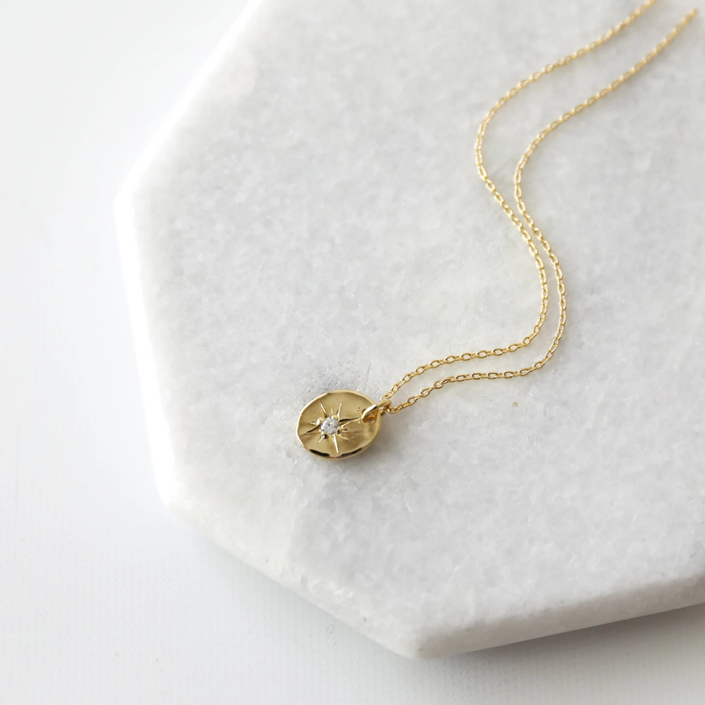 "Christ In Me" 14k Gold Cubic Zirconia Christian Necklace