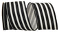 Stripe Classic Wired Edge, Black, 2-1/2 In, 10 Yards