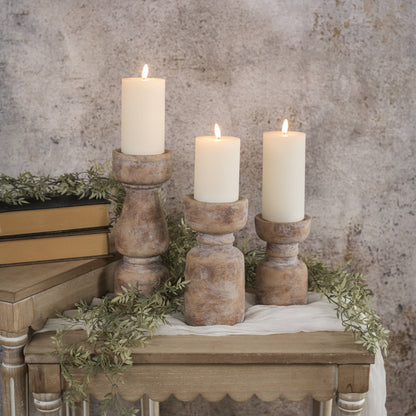 TERRACOTTA PILLAR CANDLE HOLDER