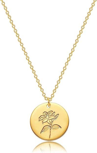 "Consider The Wildflowers" 14k Gold Christian Necklace