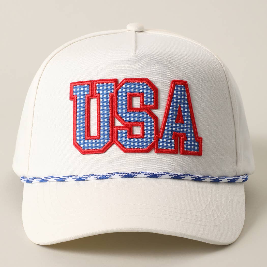 USA Patch Rope Trucker Hat