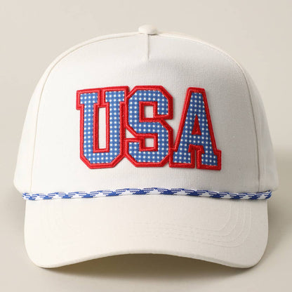 USA Patch Rope Trucker Hat
