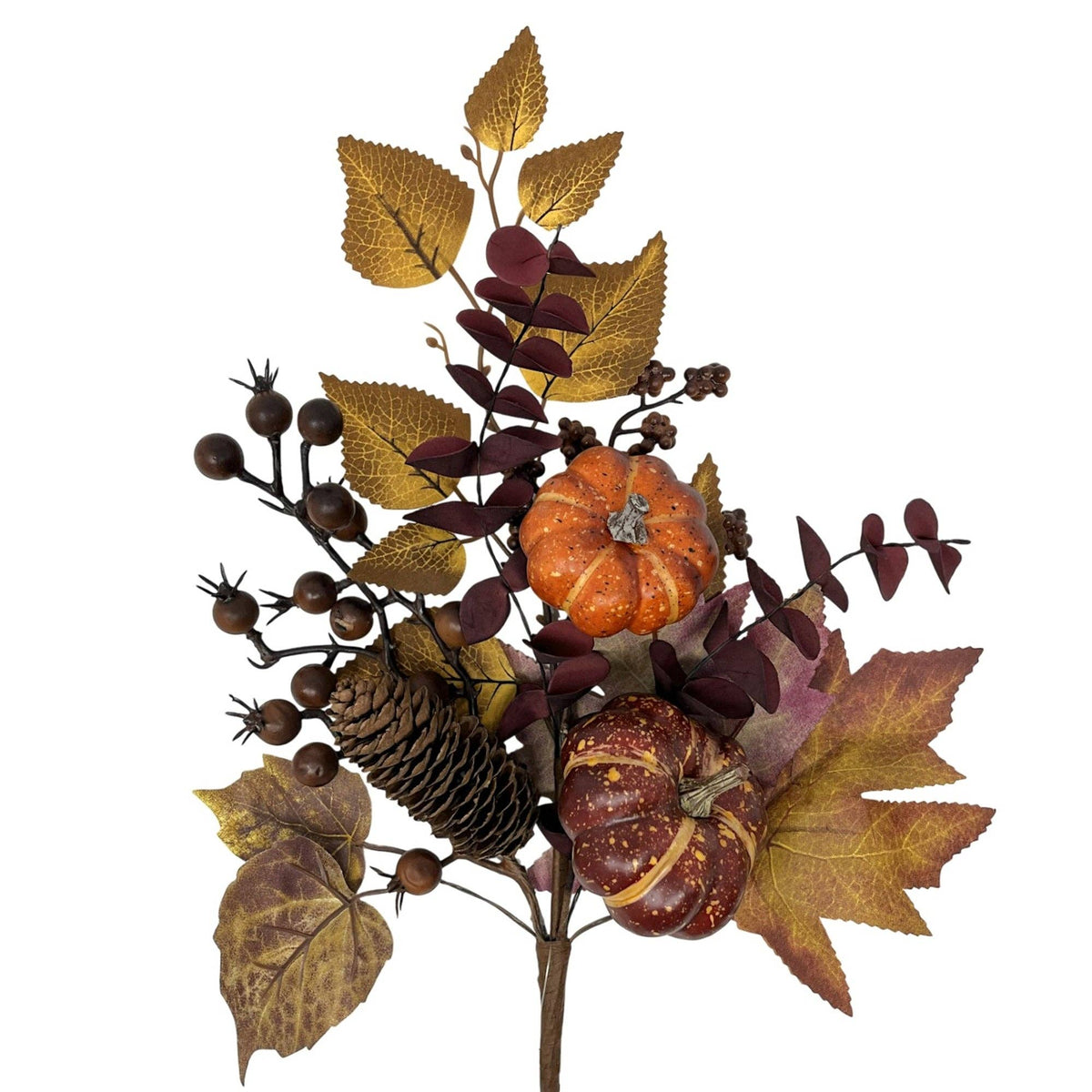 Earth Toned Pumpkin Spray 16"