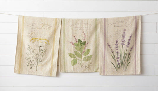 Tea Towels - The Herb Garden (Pk/03 Ast)