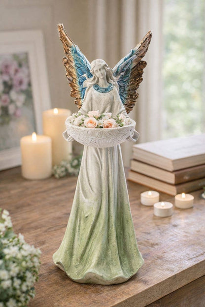 Angel Figurine with Bowl