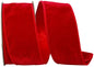 Luxe Plush Velvet, Red, 2-1/2 In, 10 Yards
