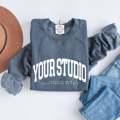 Custom Dance Studio or Ballet Company Crewneck Sweatshirt