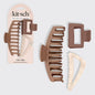 Recycled Plastic Assorted Claw Clip 3pc - Oversized