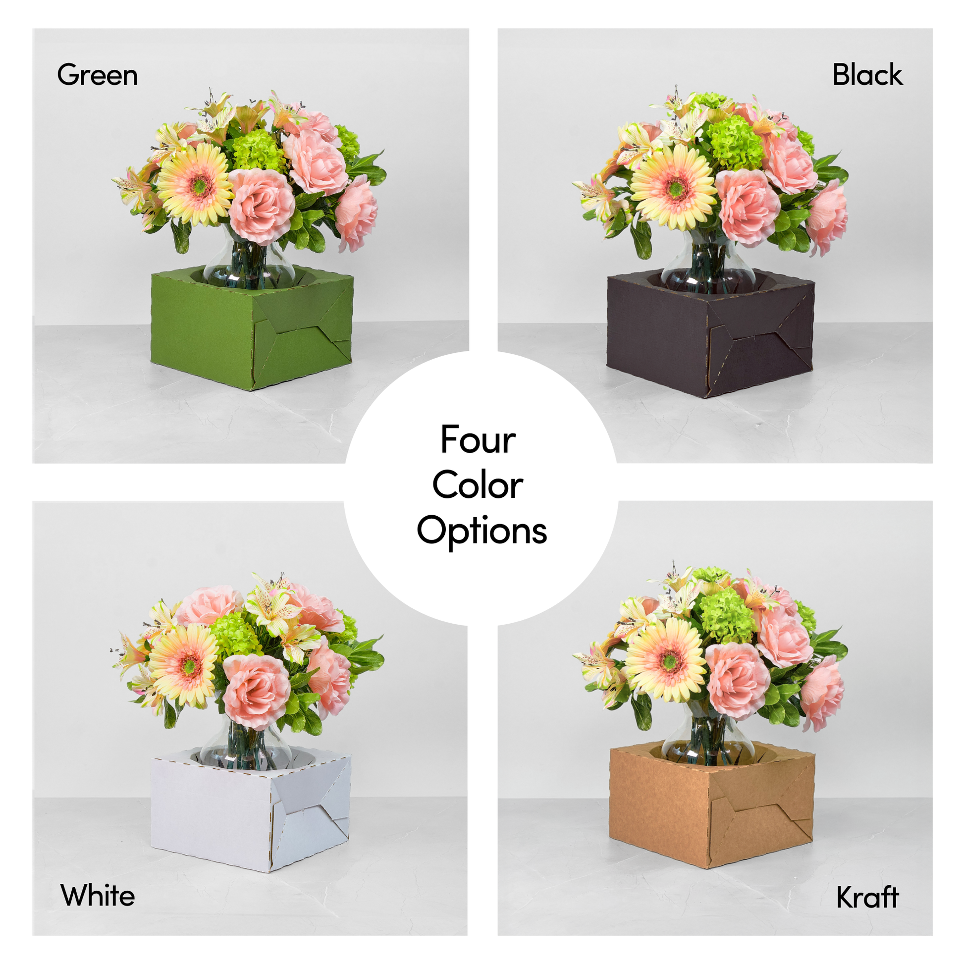 50PK - 8"L Pop Up Floral Delivery Box for Vase Transport