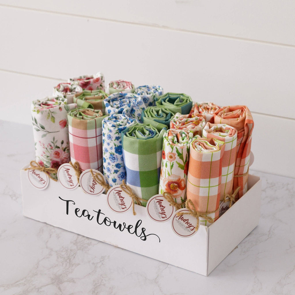 Tea Towels - Asstd Floral Set (Pk/18 Ast)