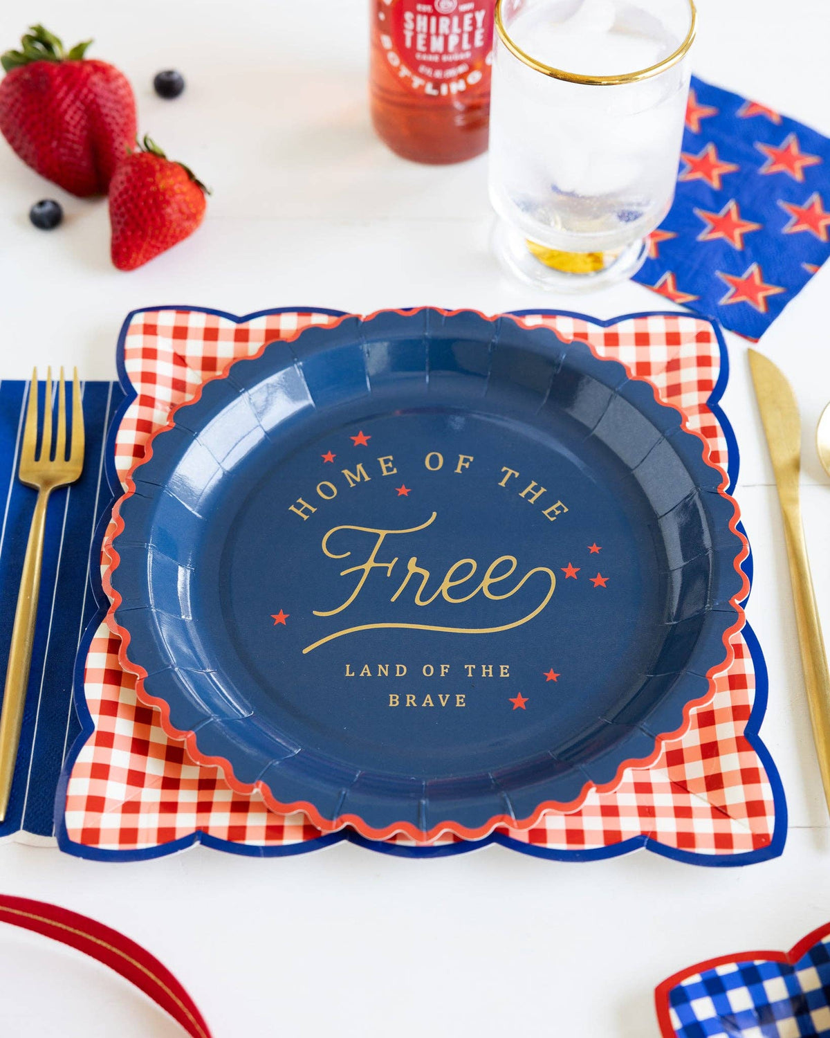 Home of the Free 9" Paper Plate