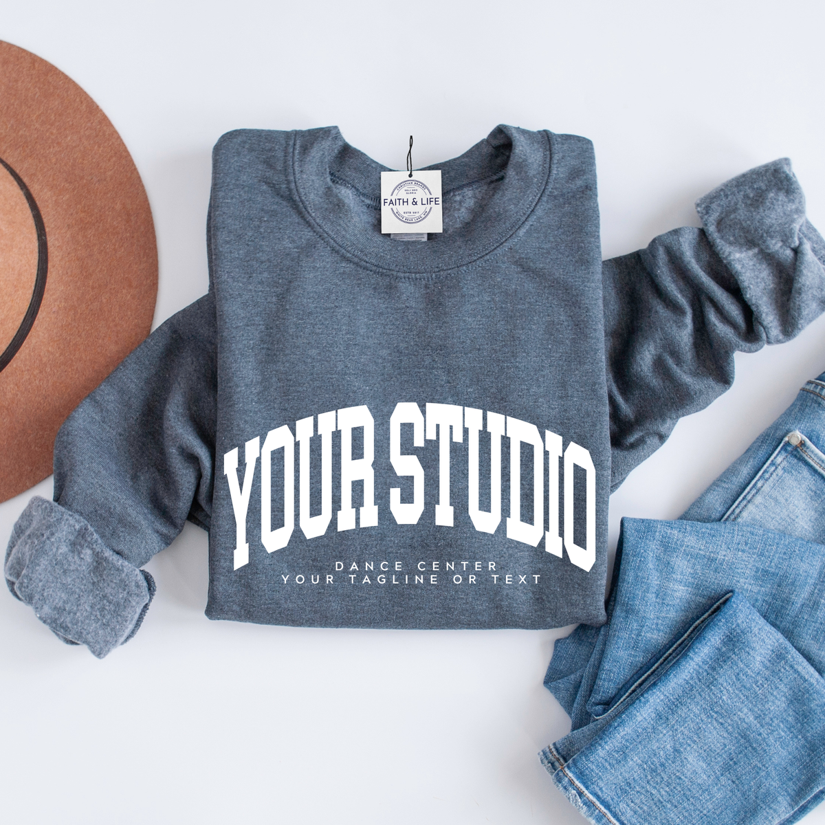 Custom Dance Studio or Ballet Company Crewneck Sweatshirt
