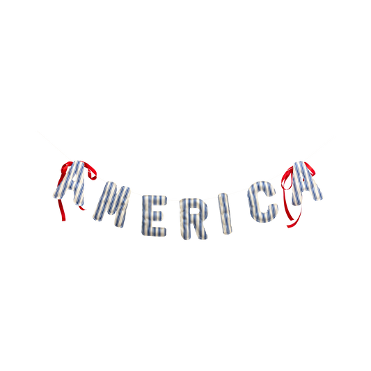 HAM1204 - America Ticking Fabric Puffy Banner