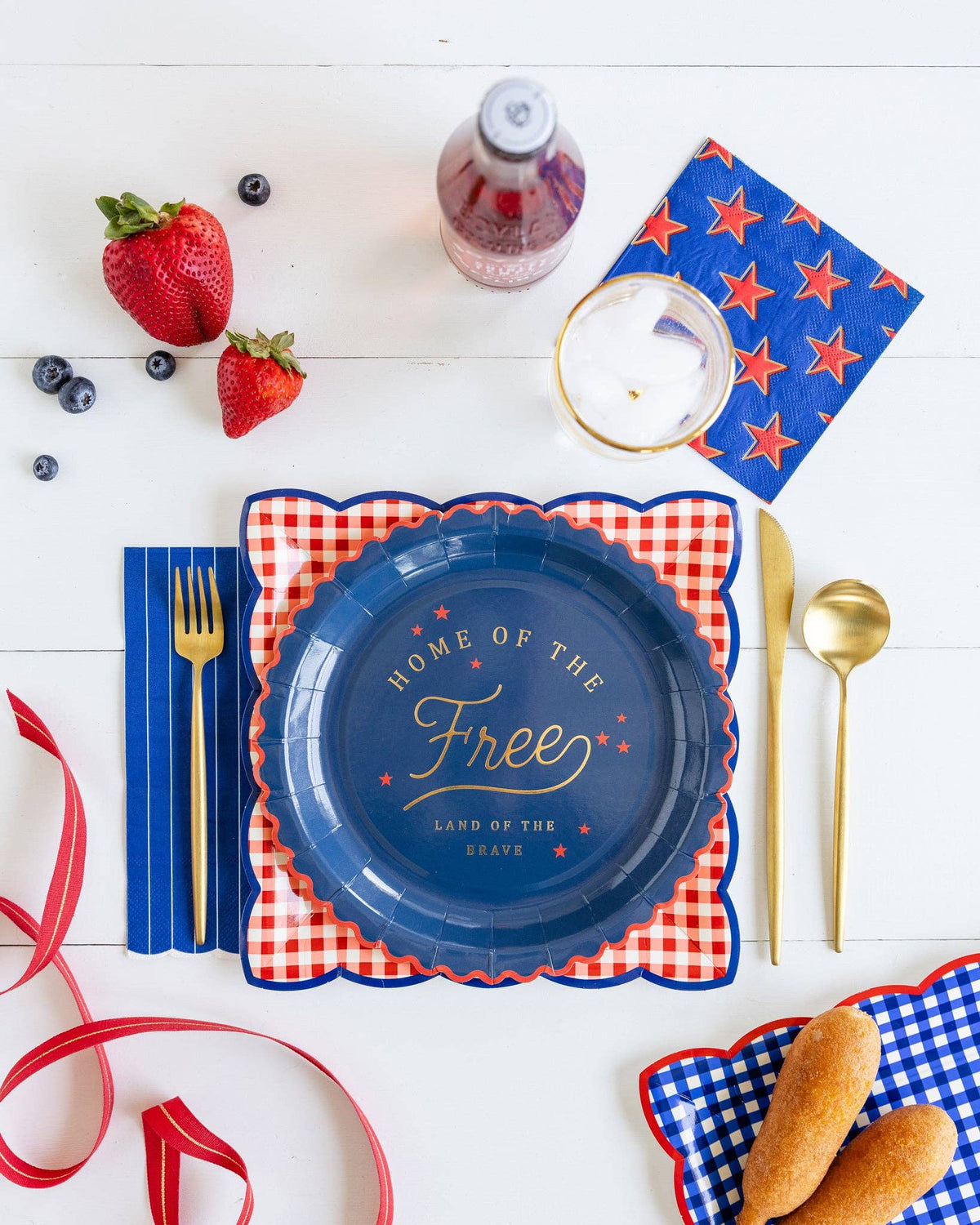 Gold Star Cocktail Napkin