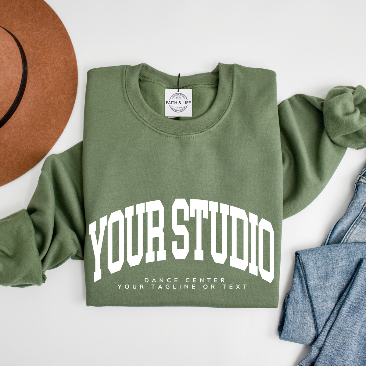 Custom Dance Studio or Ballet Company Crewneck Sweatshirt