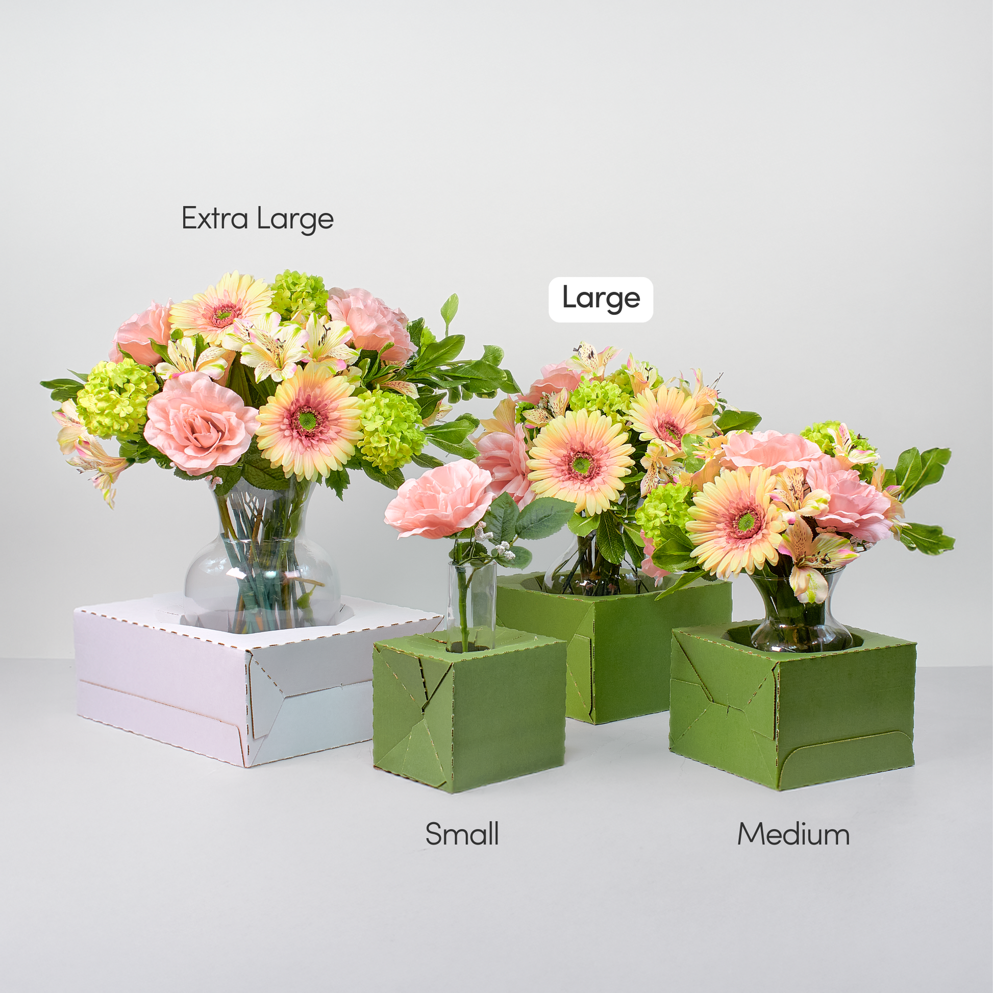 50PK - 8"L Pop Up Floral Delivery Box for Vase Transport