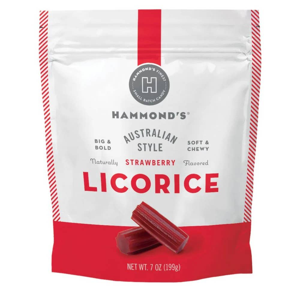 Australian Style Licorice - Strawberry - 7 oz Resealable Bag