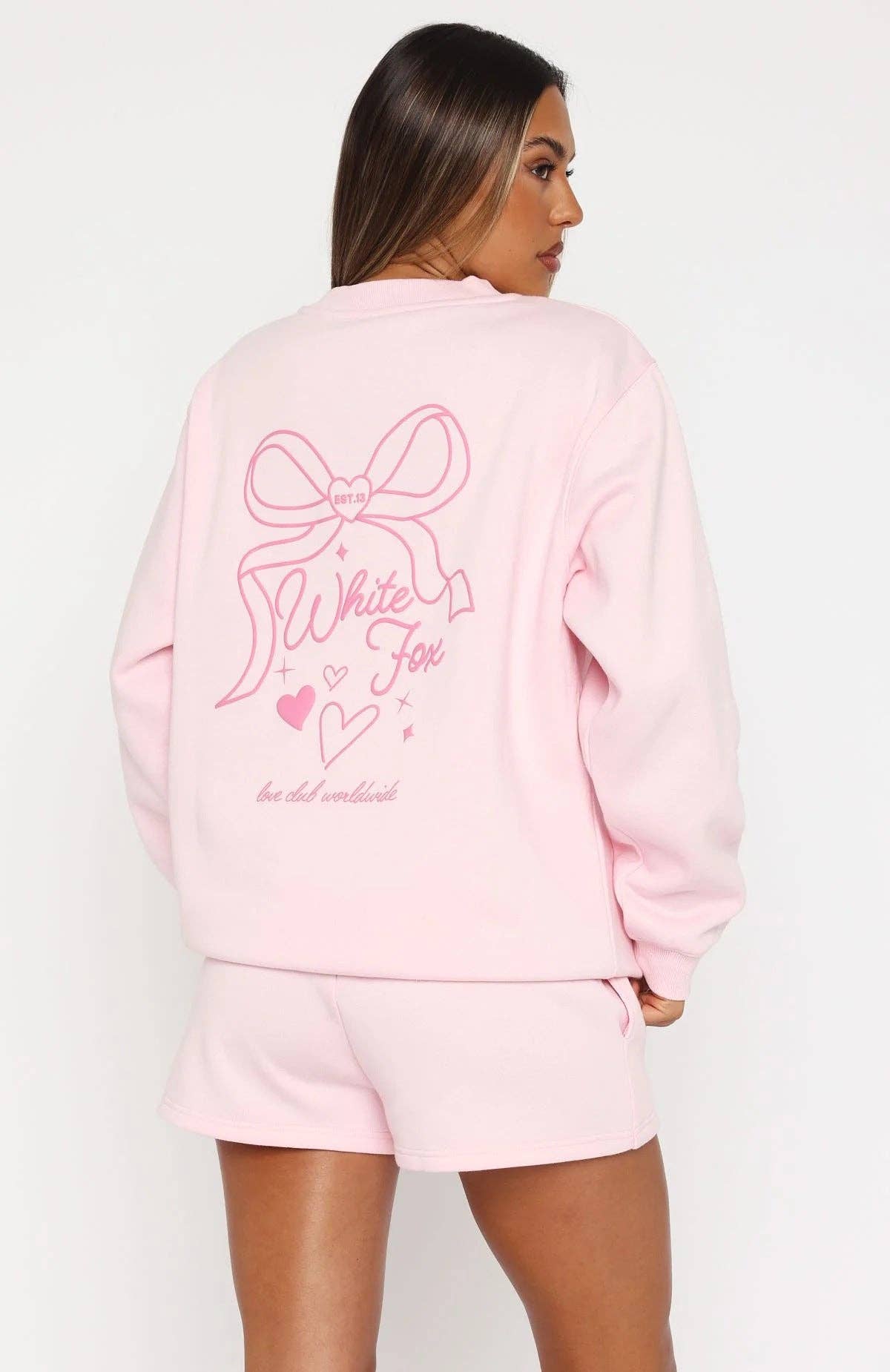 Casual Long Sleeve Bow Tie Graphic Sweatshirt
