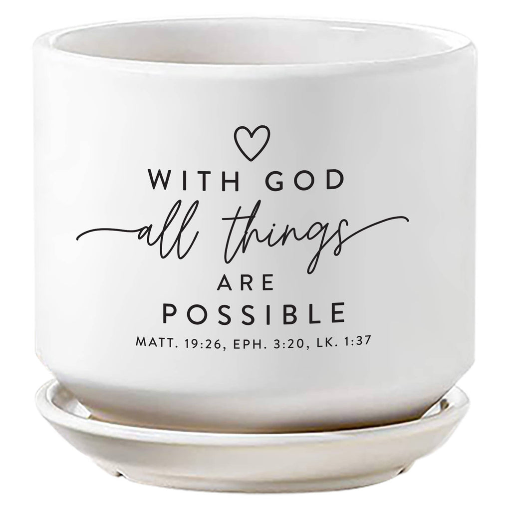 LCP Planter With God All Things Are Possible