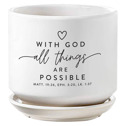 LCP Planter With God All Things Are Possible