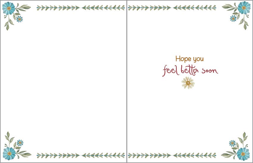 Get Well Greeting Card - Tea Cup Stack