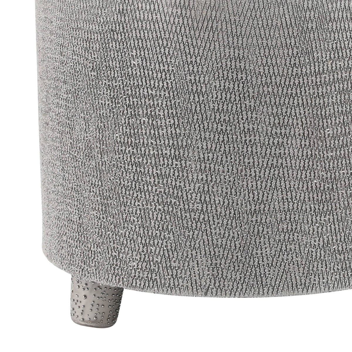 Planters Set of 2 - Silver Ceramic Footed Scratched, 6/8 in.