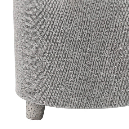 Planters Set of 2 - Silver Ceramic Footed Scratched, 6/8 in.