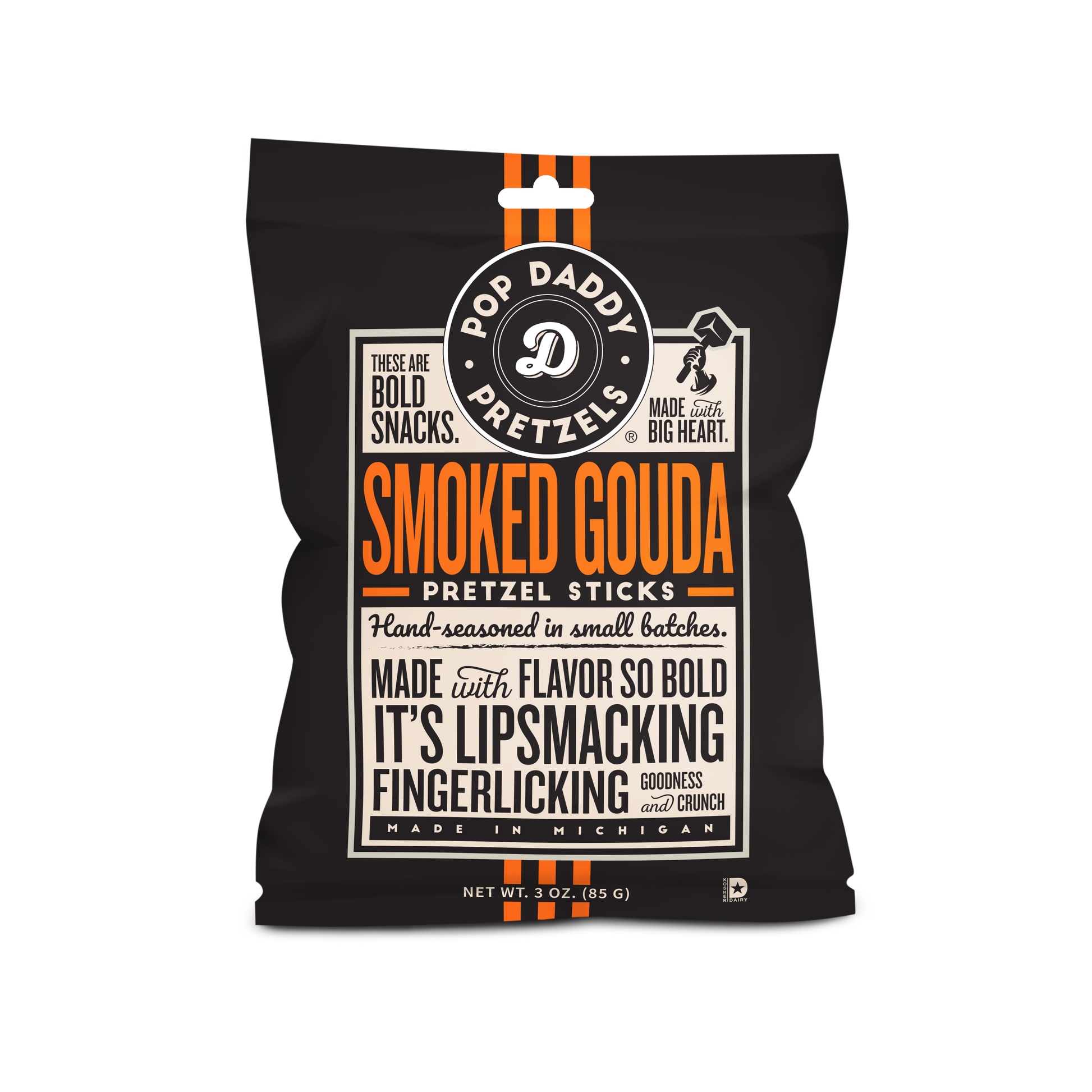 Pop Daddy – Smoked Gouda Seasoned Pretzels 3.0oz