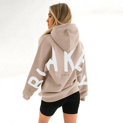 Fashionable Floral Printed Hooded Sweatshirt for Women