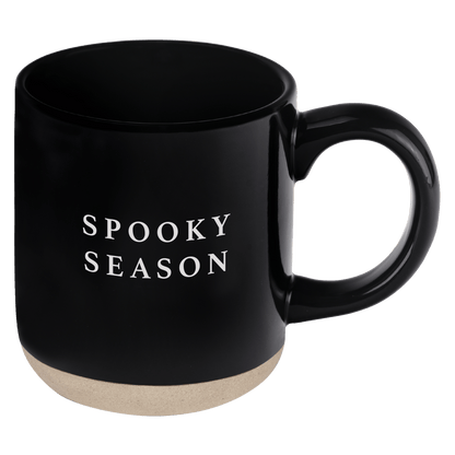 Spooky Season 14 oz Black Stoneware Coffee Mug
