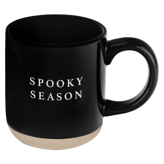 Spooky Season 14 oz Black Stoneware Coffee Mug