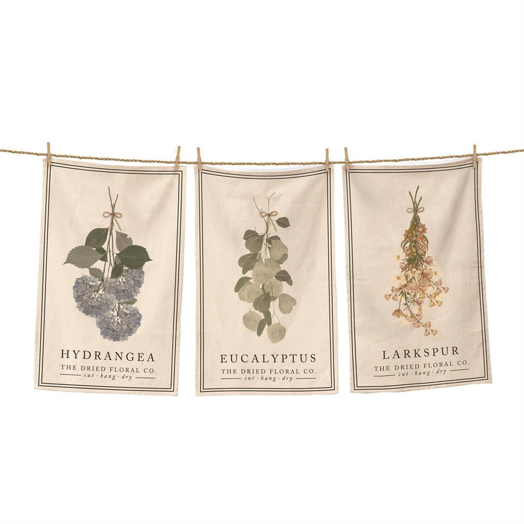 Tea Towels - Dried Floral Co (Pk/03 Ast)