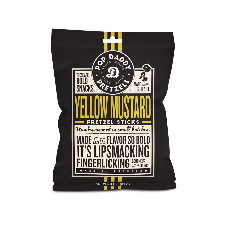 Pop Daddy – Yellow Mustard Seasoned Pretzels 3.0oz