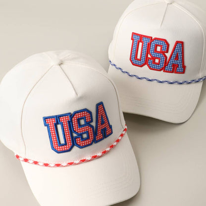 USA Patch Rope Trucker Hat