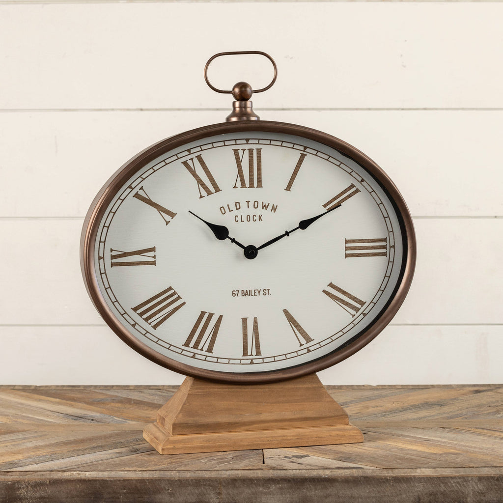 18.75" OVAL TABLETOP CLOCK