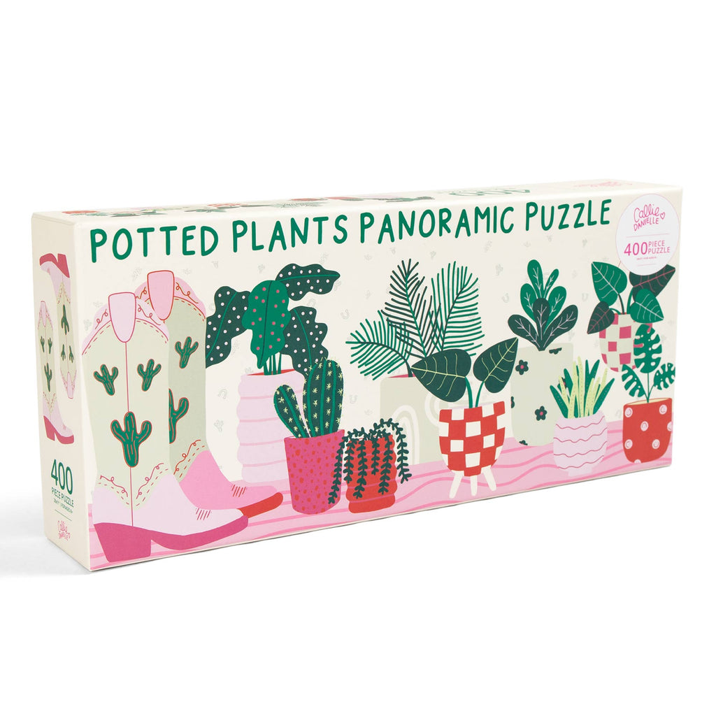 Potted Plants - 400 Piece Panoramic Jigsaw Puzzle