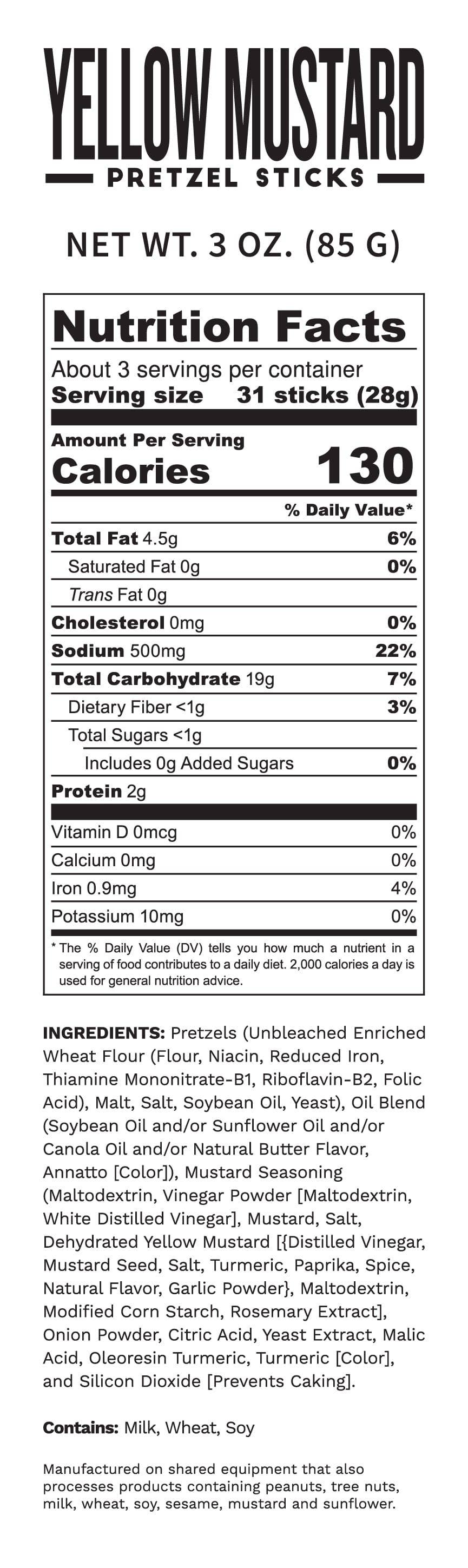 Pop Daddy – Yellow Mustard Seasoned Pretzels 3.0oz