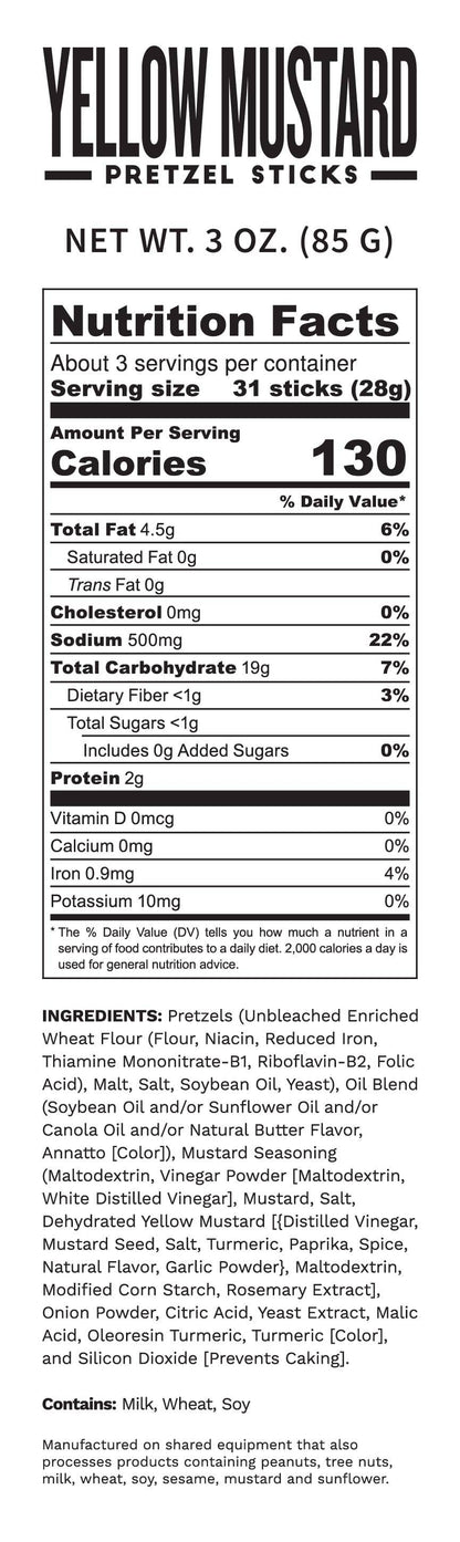 Pop Daddy – Yellow Mustard Seasoned Pretzels 3.0oz