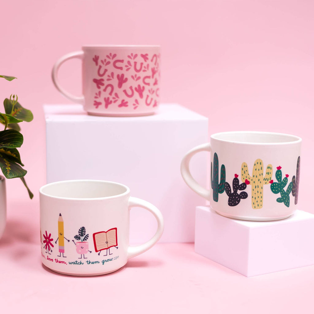 Teach Them Love Them Watch Them Grow Ceramic Mug - Cream