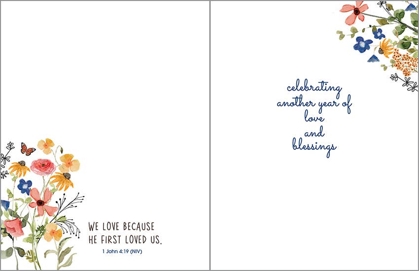 With Scripture Anniversary Greeting Card - Love Grows