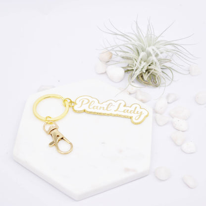 Women's Favorite Plant Lady Keychain for the green thumb